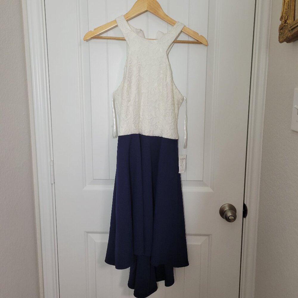B. Darlin Blue and White Dress